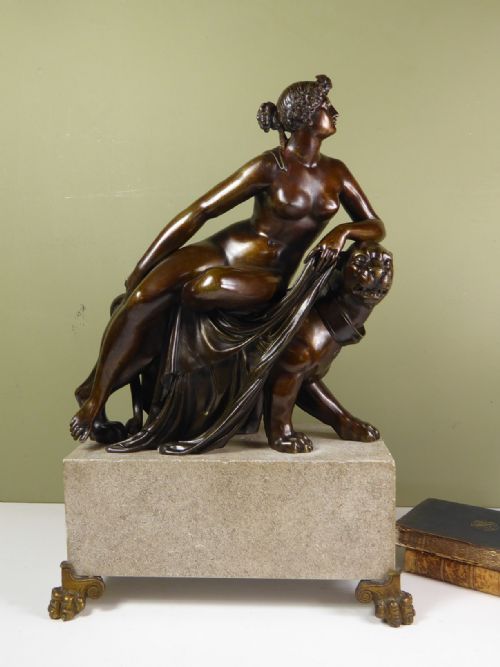 19th C Bronze of Ariadne & the Panther