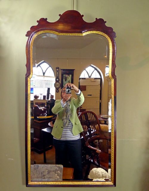 19th C Mahogany Wall Mirror