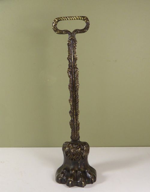 19th C Lions Paw Door Stop