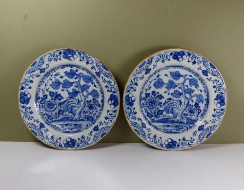 Pair 18th C Delft Chargers