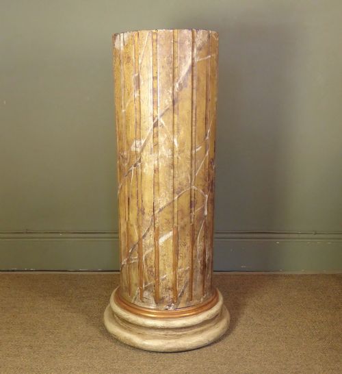 19th C Reeded Pedestal