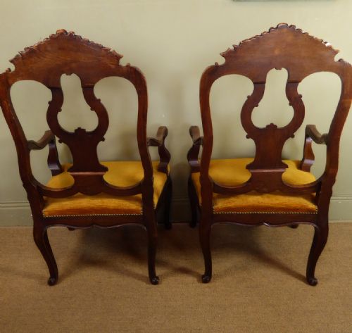 fig 1. PAIR OF LARGE OAK ARMCHAIRS