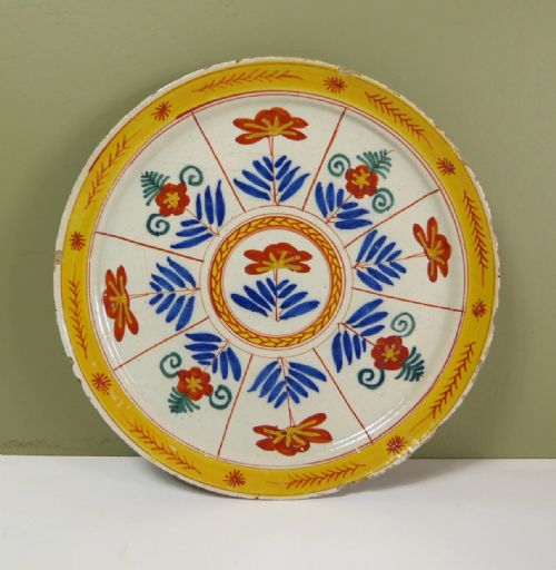 18th C Delft Polychrome Plate