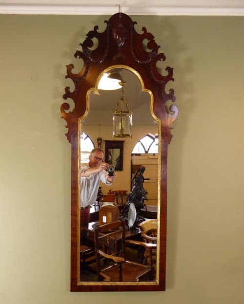 Large 19th C Mahogany Pier Mirror