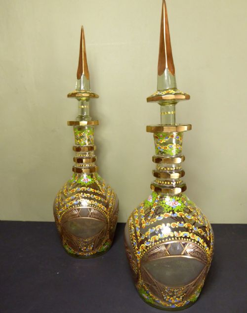 Pair of Decorative Magnum Decanters