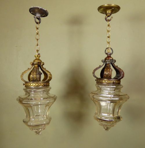 Pair of 19th C Hanging Lights