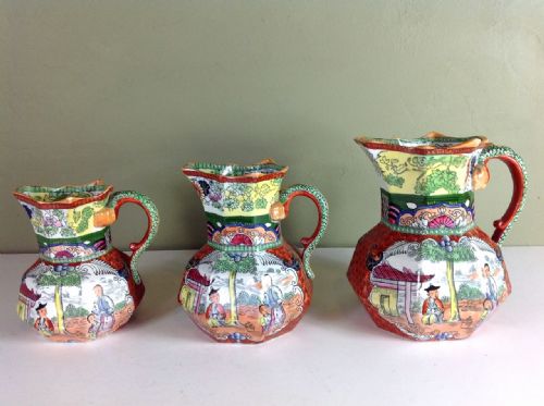 Set of Three Masons Ironstone Jugs
