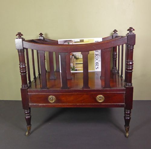 Early 19th C Mahogany Canterbury