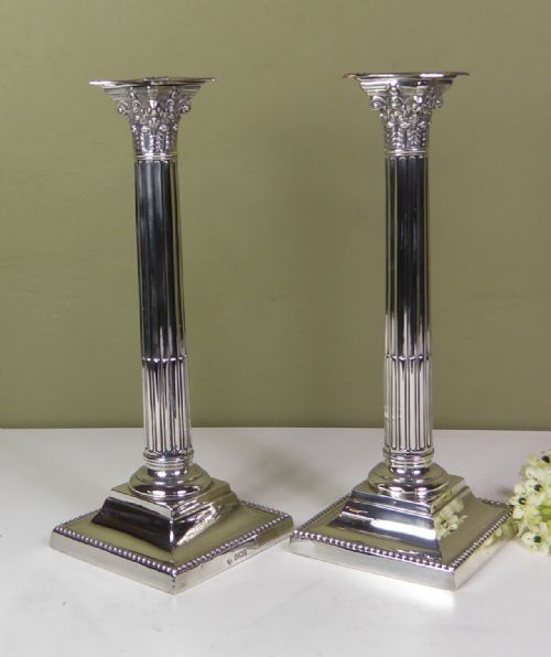 Pair of Silver Candlesticks 1900