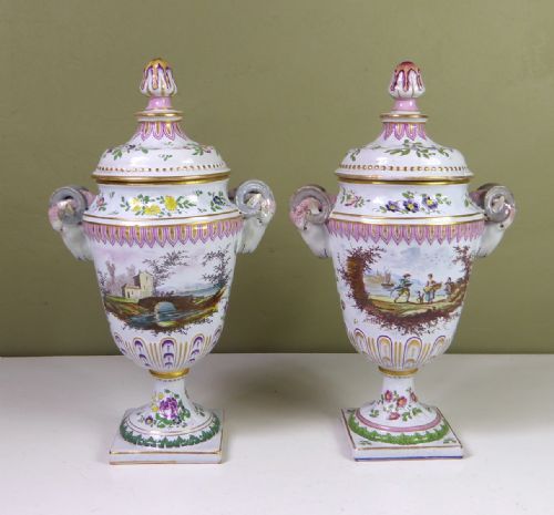 Two 18th C Faience Vases