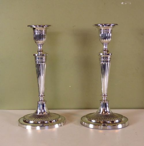 Pair of Silver Candlesticks