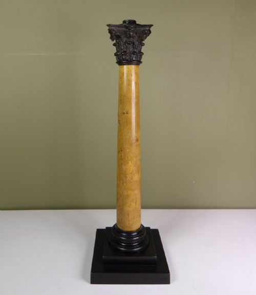 19th C Marble Lamp Base