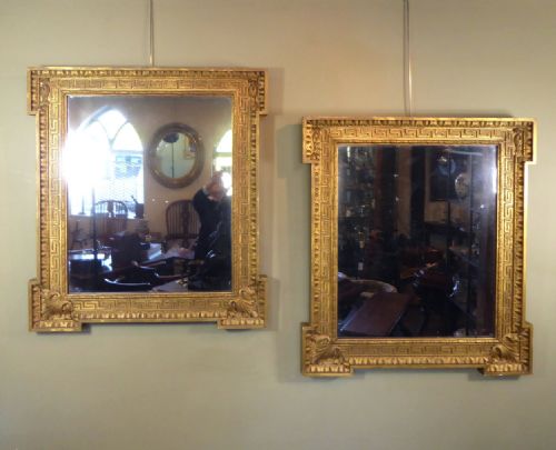 Pair of Large 19th C Gilt Mirrors
