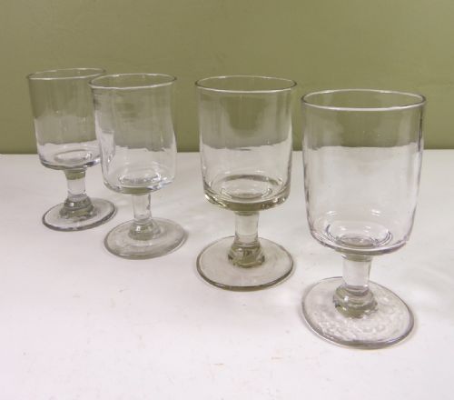Set of Four Glass Rummers