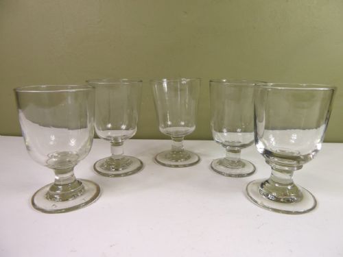Five Early 19th C Glass Rummers