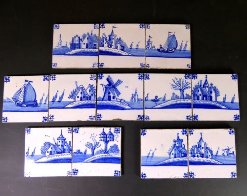 Set of 18th C Delft Tiles