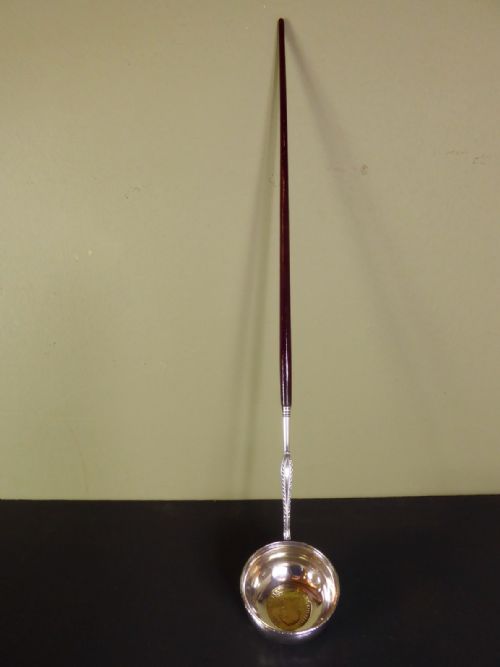18th C Silver Coin Toddy Ladle