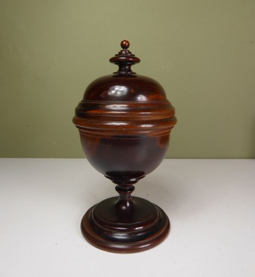 19th C Lignum Vitae Cup & Cover