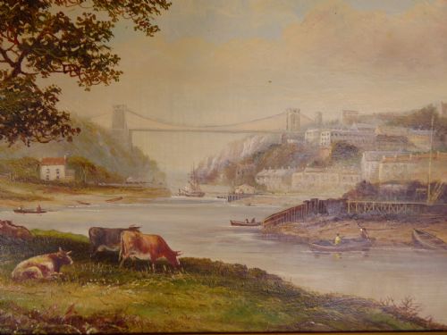 19th C Oil Painting of Clifton Gorge