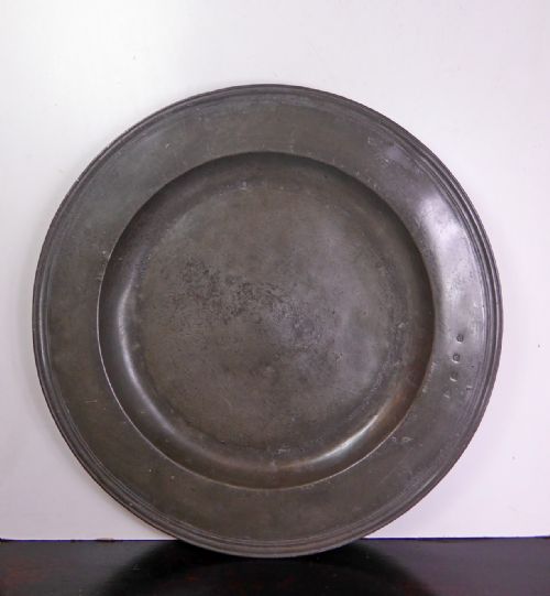 Large Pewter Charger 1700