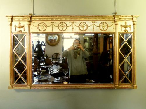 A Gilt Overmantle Mirror