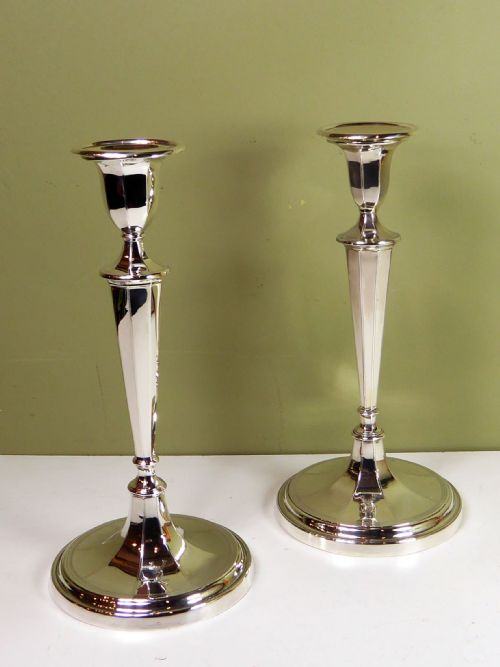 Pair of Silver Candlesticks