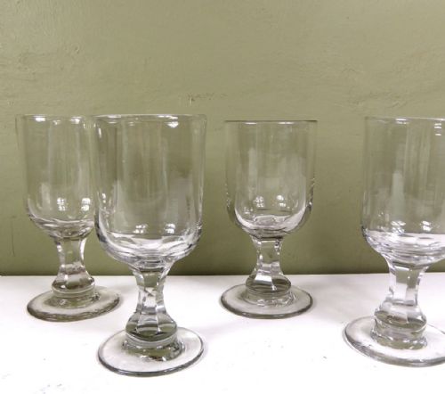 Set of Four Glass Rummers
