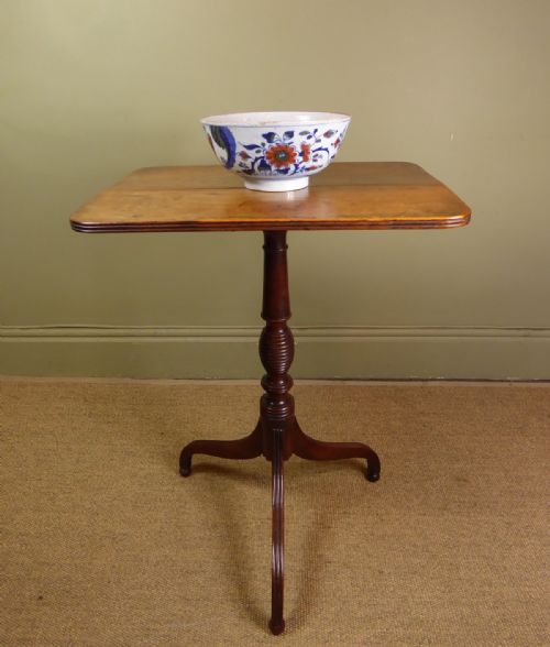 19th C Yew Tripod Table