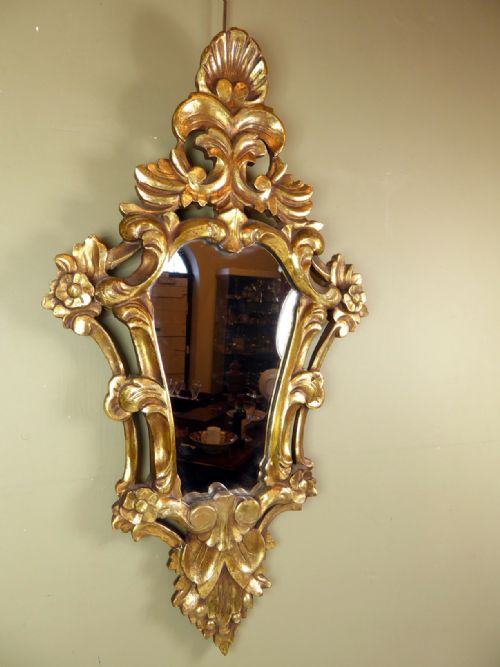 19th C Gilt Wood Mirror