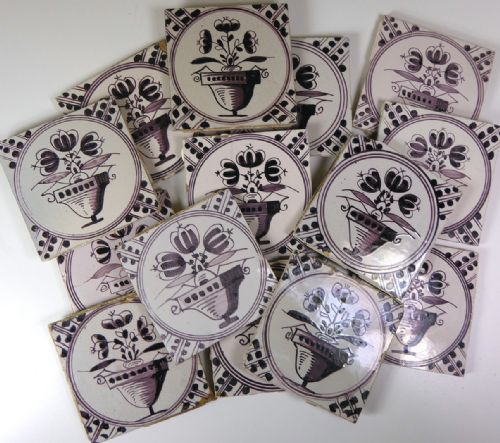 Set of 18th C Delft Tiles