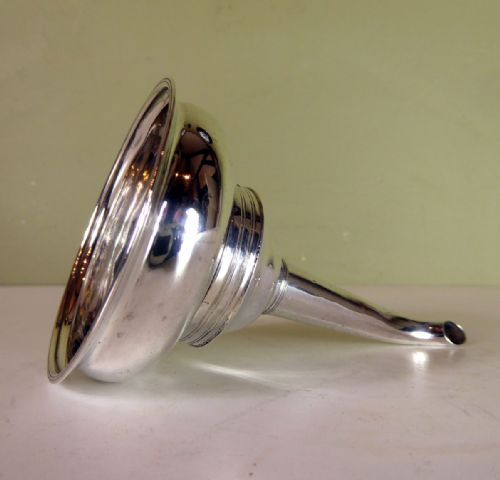 18th C Silver Wine Funnel
