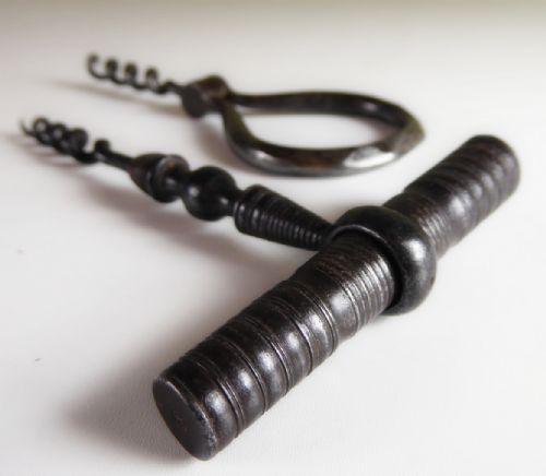 Two Early 19th C Steel Cork Screws