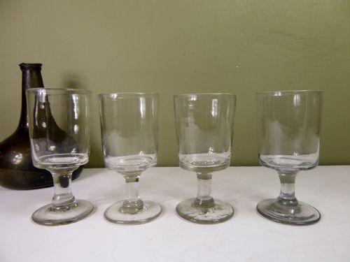 Set of Four Glass Rummers
