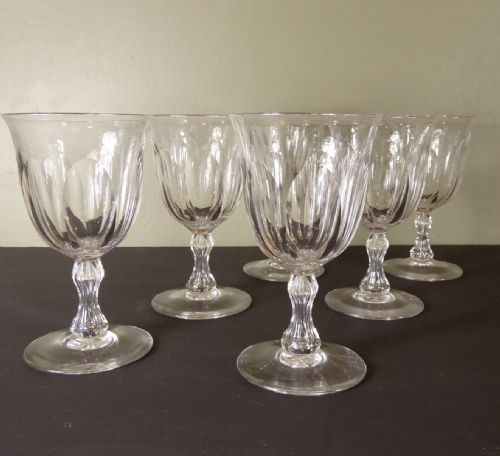 Set of  Large 19th Wine Glasses