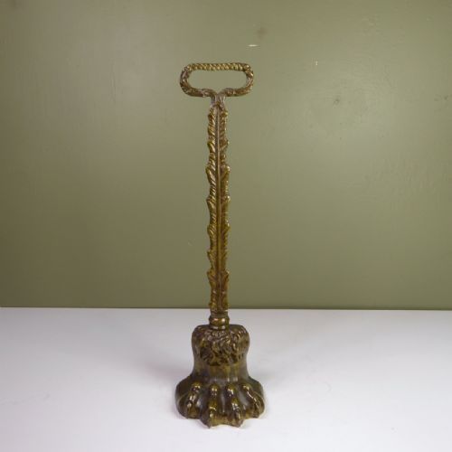 19th C Lions Paw Brass Door Porter