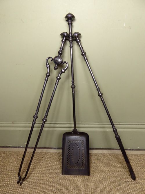 Set of 19th C Steel Fire Tools