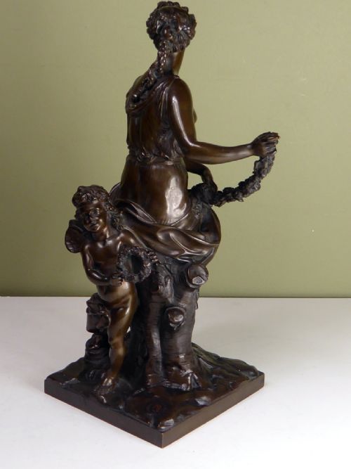 fig 1. 19TH C BRONZE FIGURE OF A GODDESS BY COLLAS