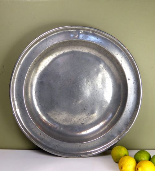 Large 18th C Pewter Bowl