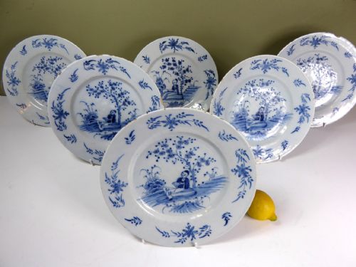Set of 18th C Delft Plates