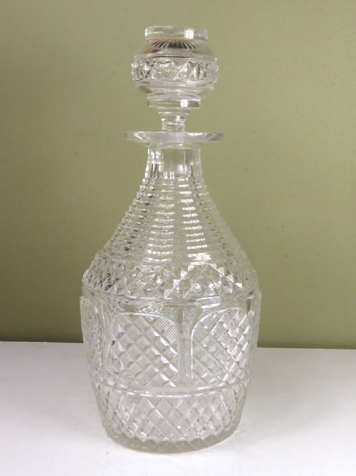 fig 1. PAIR OF CUT GLASS MAGNUM DECANTERS