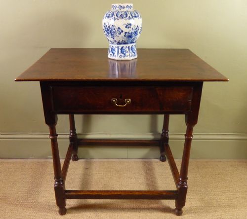 Early 18th C Oak Side Table