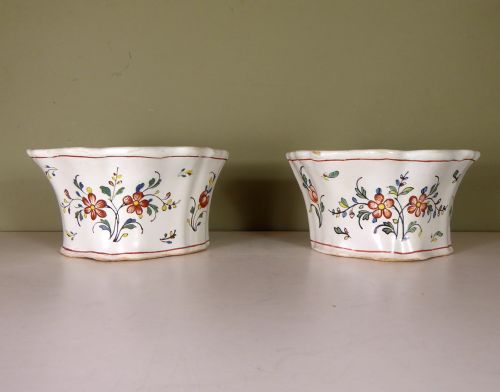 Pair of 19th C Flower Bowers