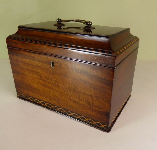 Large 18th C Mahogany Tea Caddy