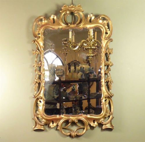 A 19thc. Gilt Wood Mirror
