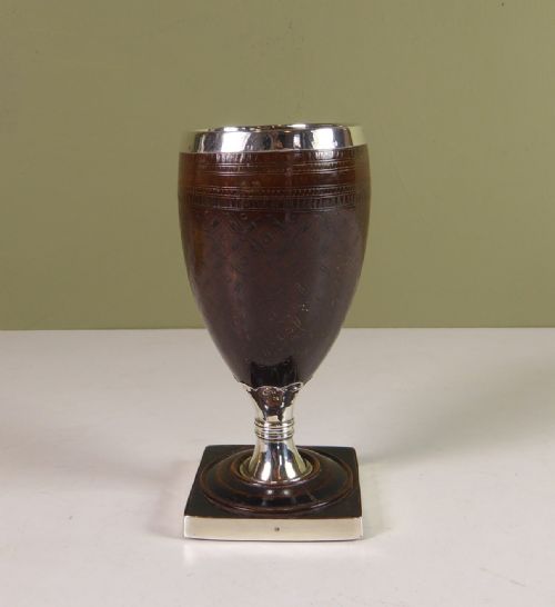18th C Carved Coconut Cup