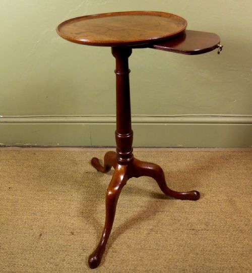 18th C Tripod Table with Candle Slide