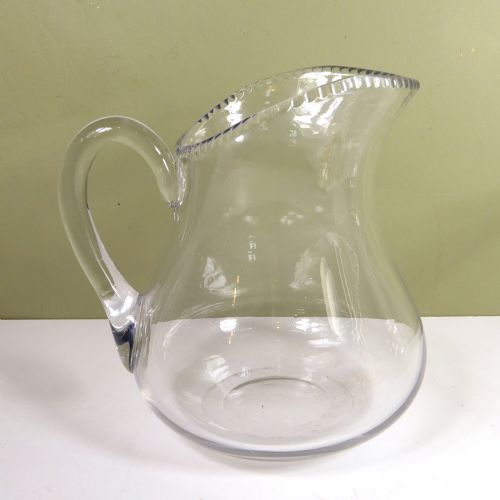 LARGE 19TH C GLASS BOWL JUG - ADDITIONAL PHOTO 1