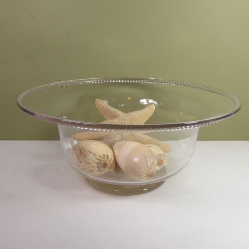 LARGE 19TH C GLASS BOWL JUG - ADDITIONAL PHOTO 4