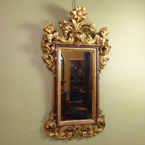 Early 19th C Carved Giltwood Mirror
