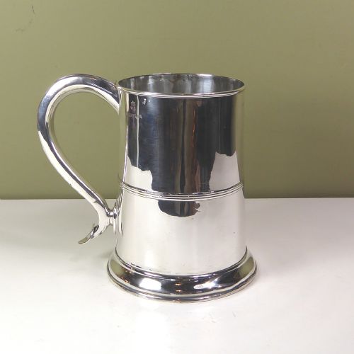 Gallon Sized Silver Plated Tankard